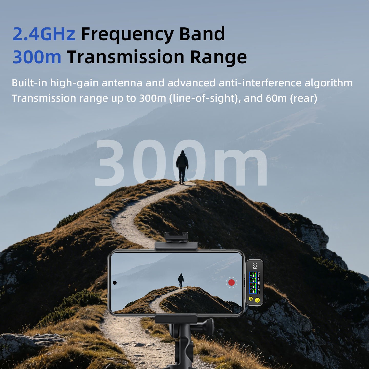 Wireless Lavalier Microphone with Magnetic Invisible Clip-on Mic - Image 2