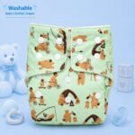 Baby Washable Cloth Diaper - Mint Green
