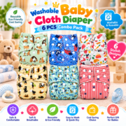 Washable Baby Cloth Diaper Combo